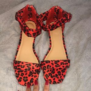 Leopard print sandals